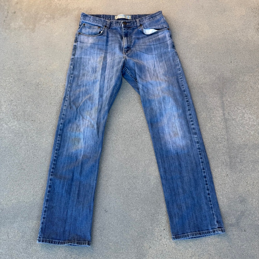 Wrangler Straight Fit Blue Jeans Mens 32x32 Flex Denim‎